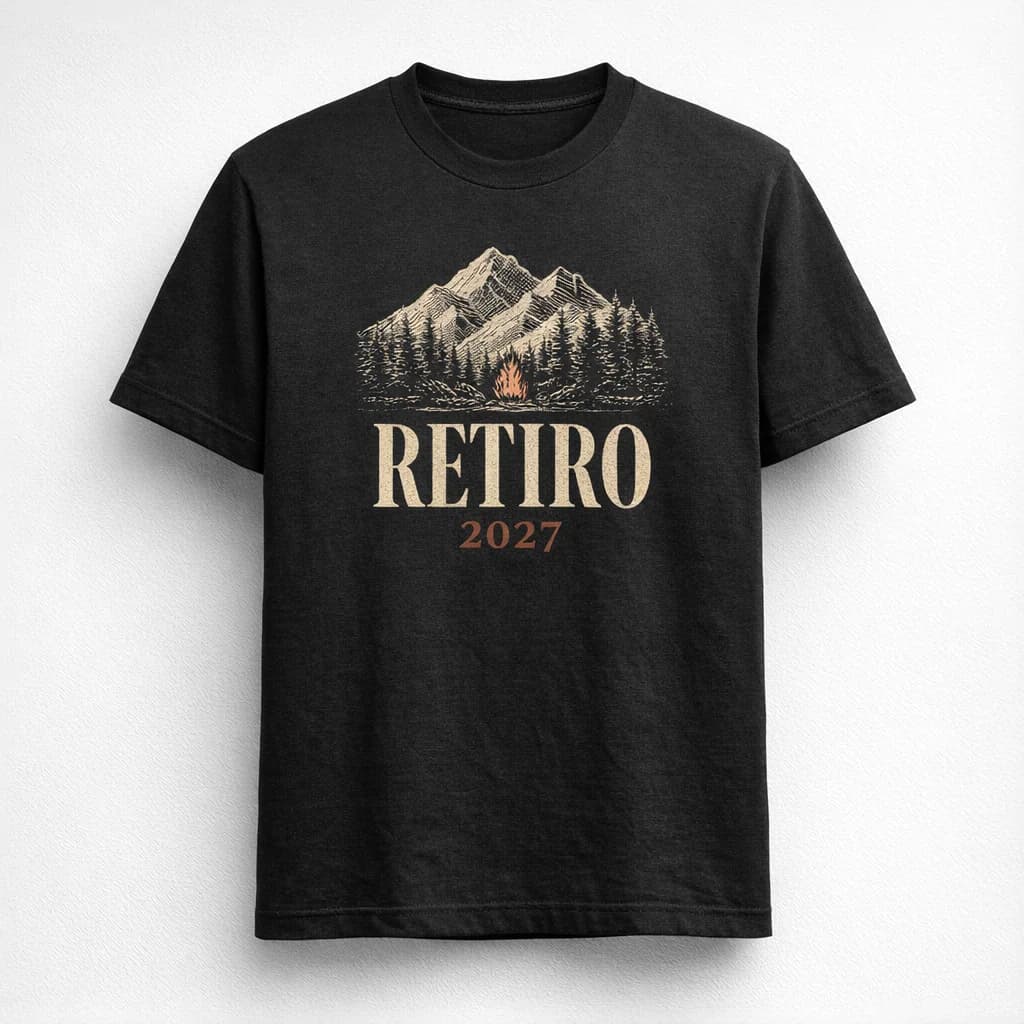 Mockup da camiseta do retiro
